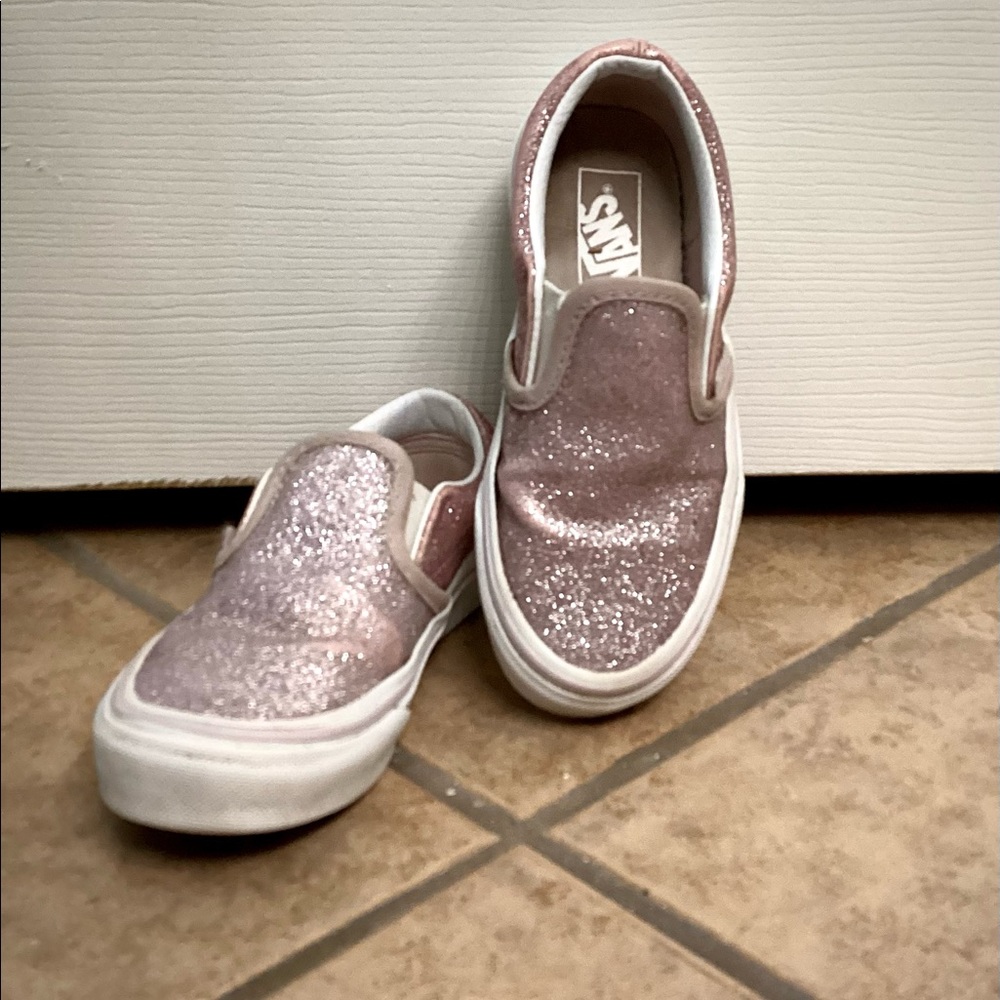 Glittery Pink Vans Shoes - Picture 7 of 10